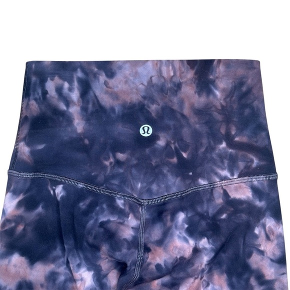 Lululemon Align Crop Leggings diamond dye graphite gray pink 2 - Picture 3 of 3